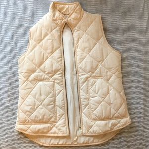 J. Crew Women’s Ivory/Cream Quilted Vest